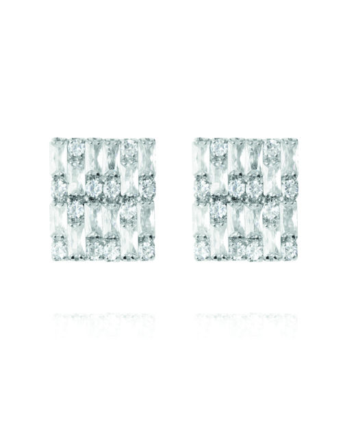 Mässingsörhänge Evelyne Crystal rhodium