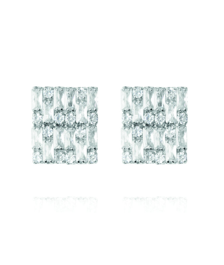 Mässingsörhänge Evelyne Crystal rhodium