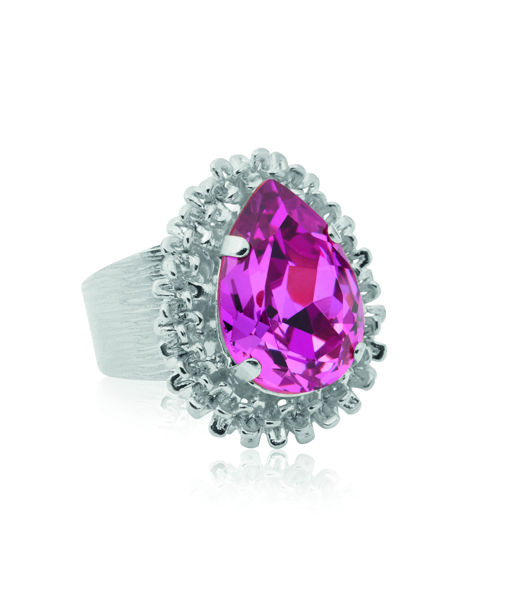 Mässingsring Classic Gemma Dark rose rhodium
