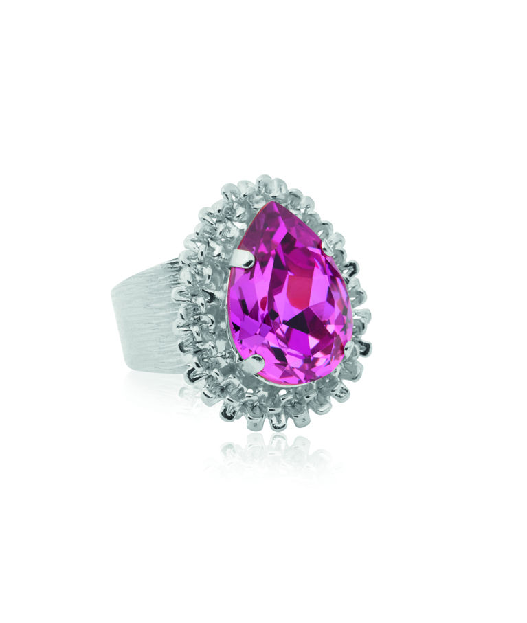 Mässingsring Classic Gemma Dark rose rhodium