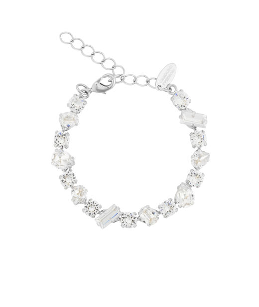 Mässingarmband Noelle Statement Rhodium Crystal