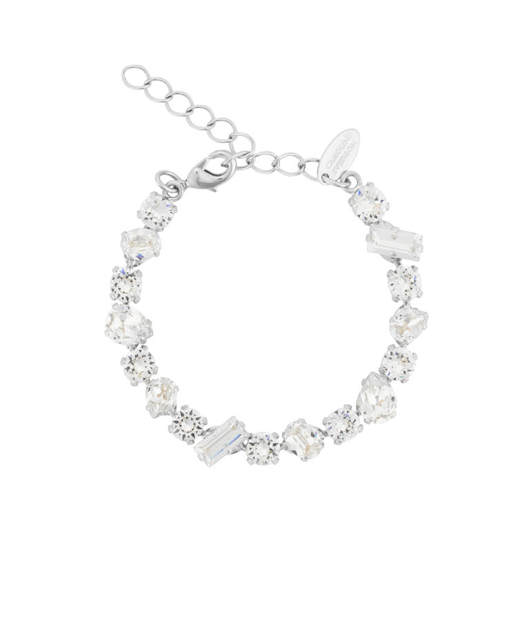 Mässingarmband Noelle Statement Rhodium Crystal