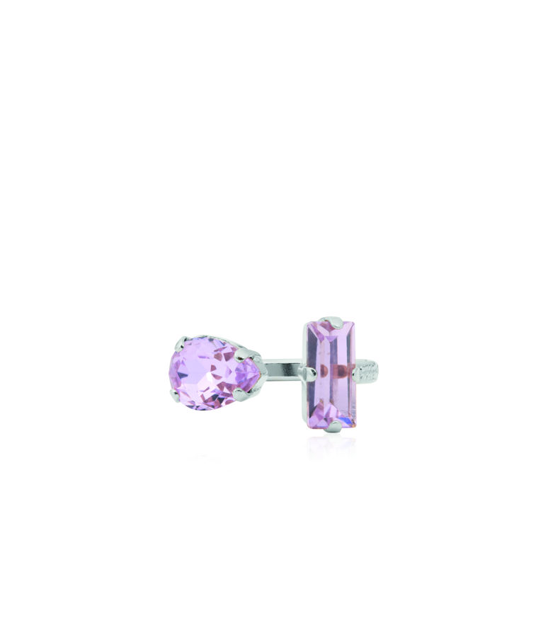 Mässingring Noelle Rhodium Violet