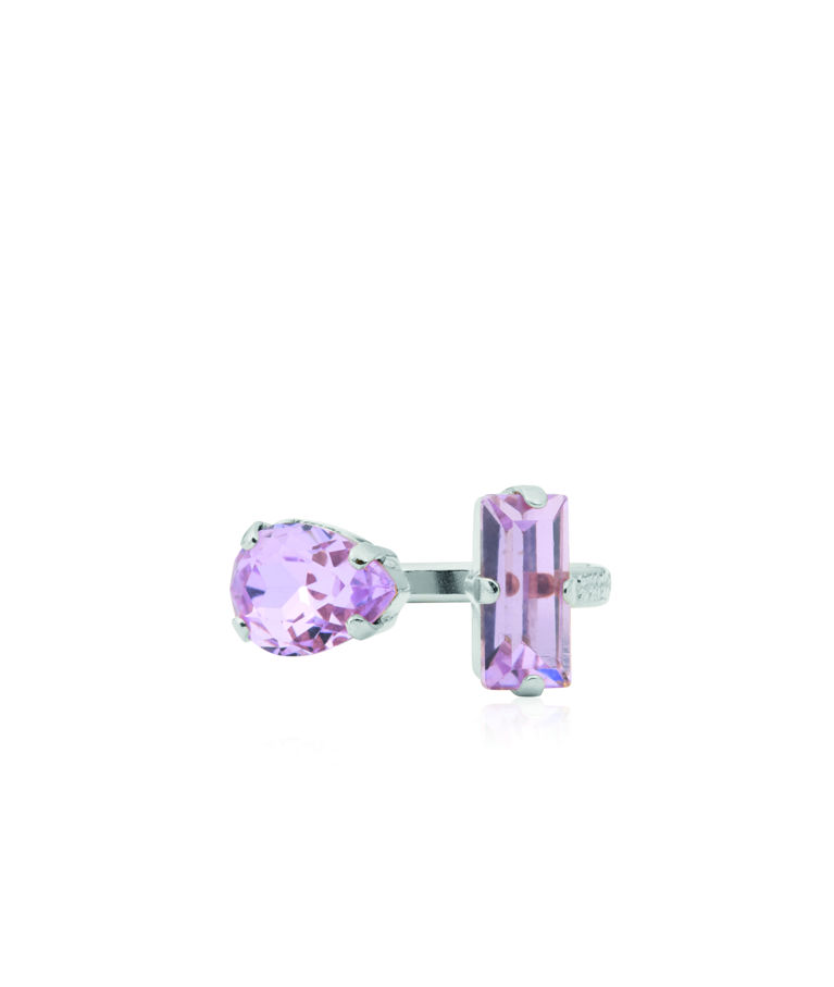 Mässingring Noelle Rhodium Violet