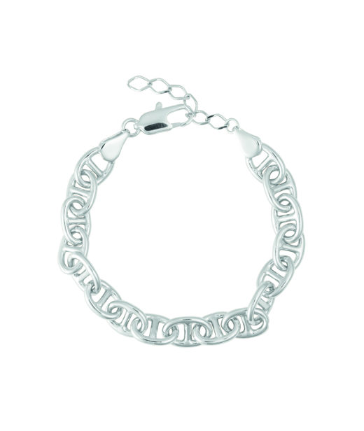 Mässingsarmband Betty Chain rhodium