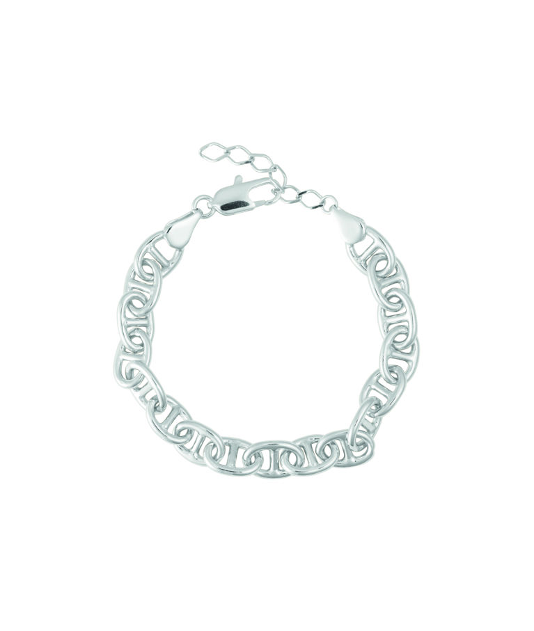 Mässingsarmband Betty Chain rhodium