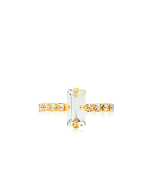 Mässingring Lucy Gold Crystal