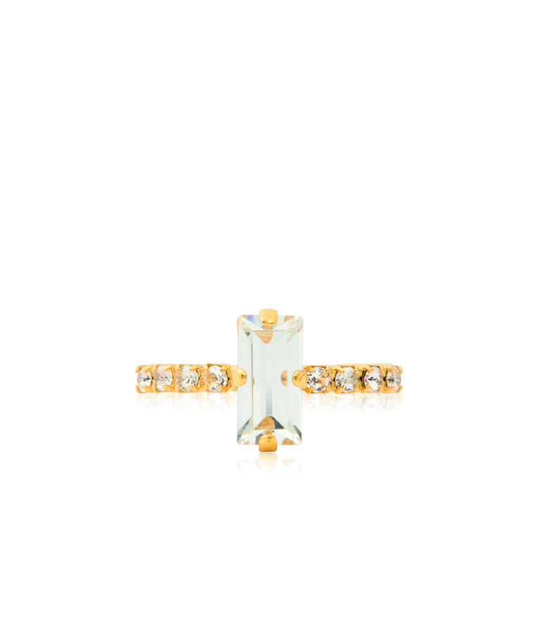 Mässingring Lucy Gold Crystal