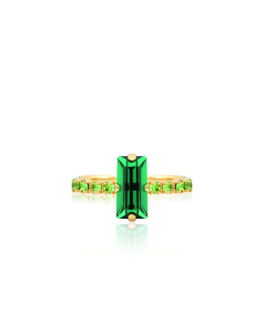 Mässingring Lucy Gold Emerald/Peridot