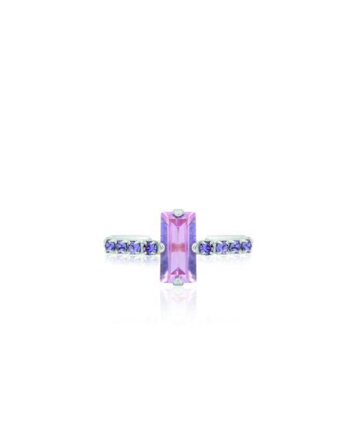 Mässingring Lucy Rhodium Violet/Tanzanite