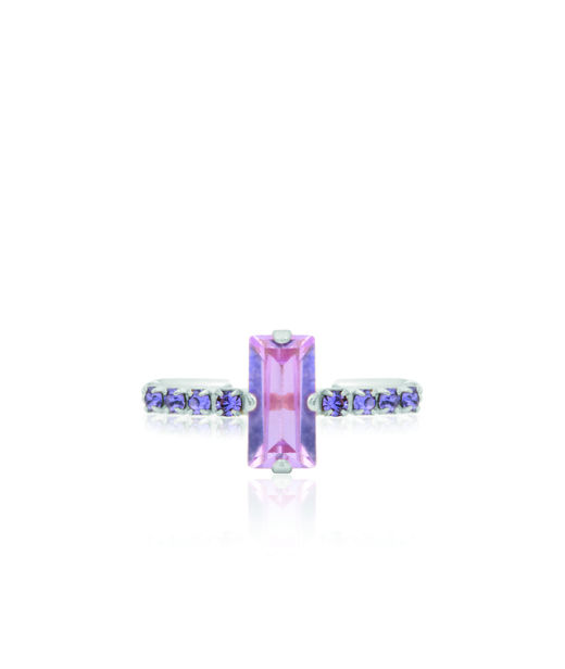 Mässingring Lucy Rhodium Violet/Tanzanite