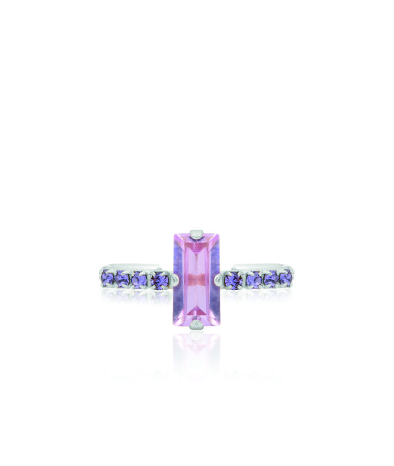 Mässingring Lucy Rhodium Violet/Tanzanite