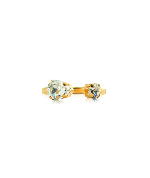 Mässingring Amelia Crystal Gold