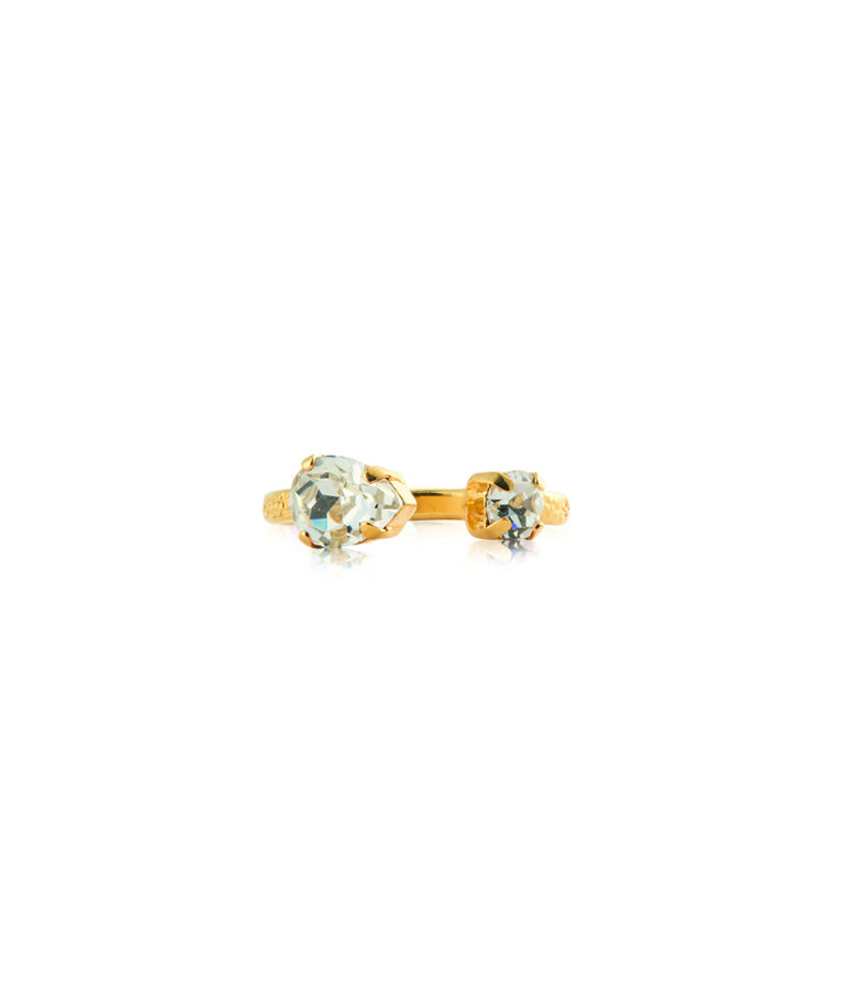 Mässingring Amelia Crystal Gold