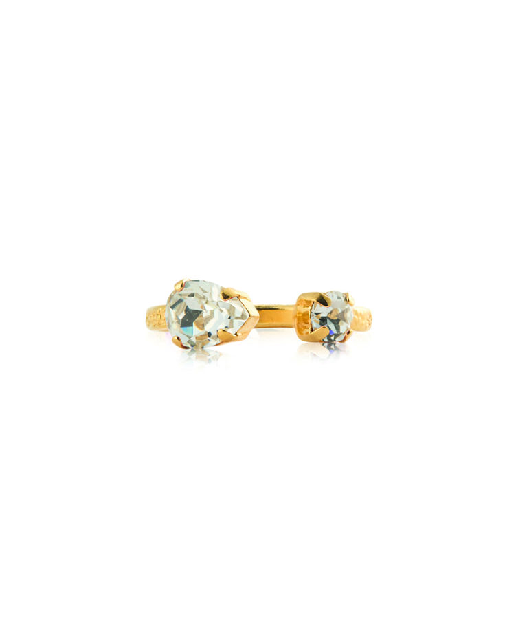 Mässingring Amelia Crystal Gold