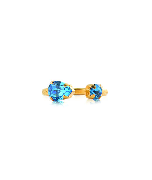 Mässingring Amelia Recreated Iceblue Gold