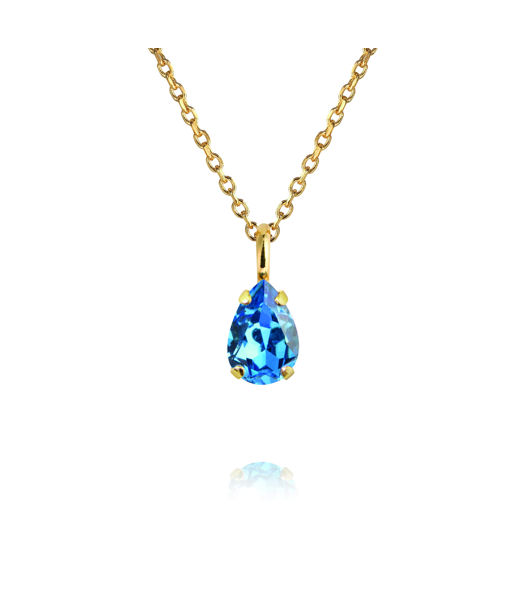Mässinghalsband Amelia Recreated Iceblue gold