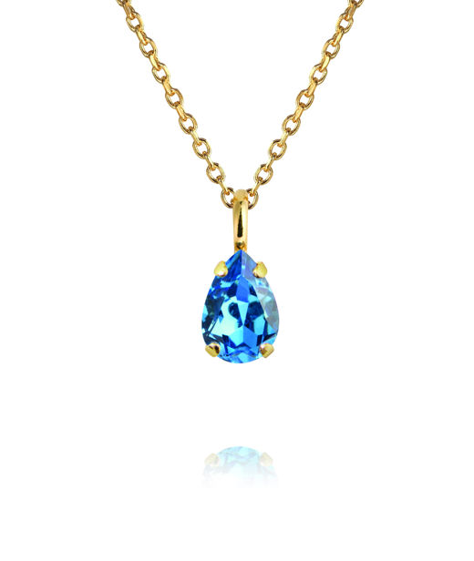 Mässinghalsband Amelia Recreated Iceblue gold