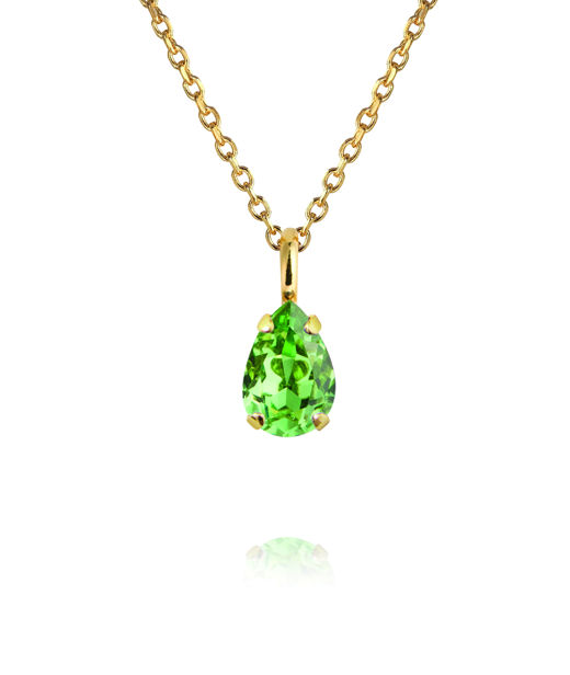 Mässinghalsband Amelia Recreated Peridot gold