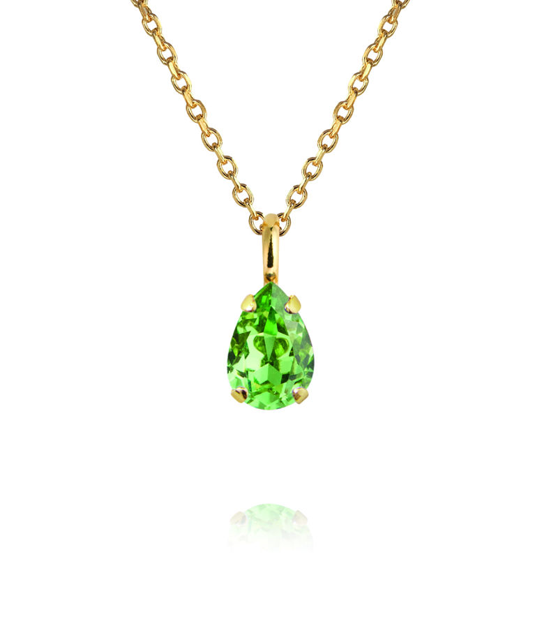 Mässinghalsband Amelia Recreated Peridot gold