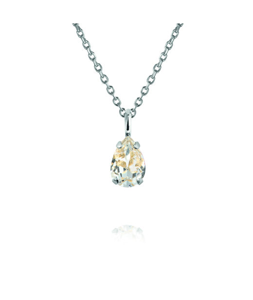 Mässinghalsband Amelia Crystal rhodium