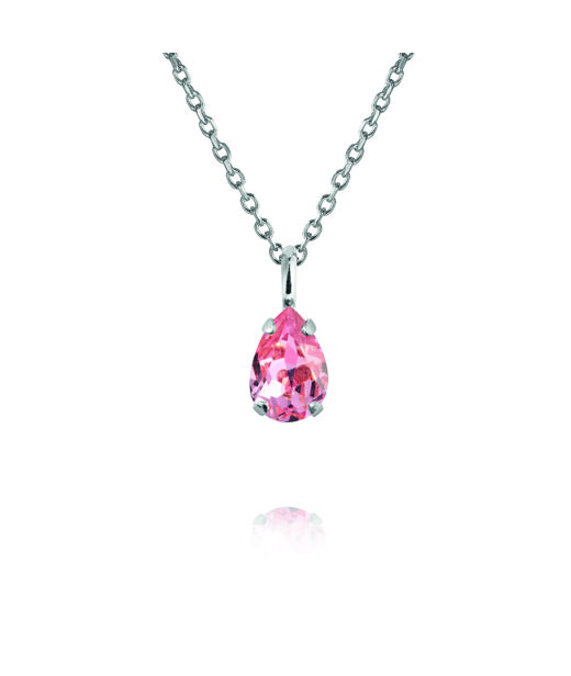 Mässinghalsband Amelia Light Rose rhodium