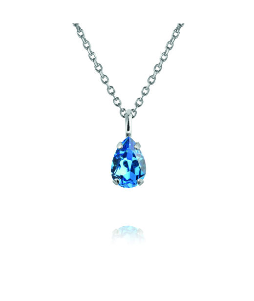 Mässinghalsband Amelia Recreated Iceblue rhodium