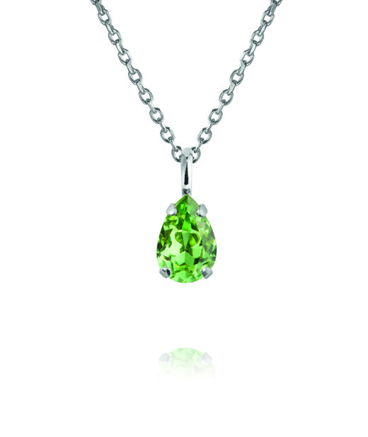 Mässinghalsband Amelia Recreated Peridot rhodium