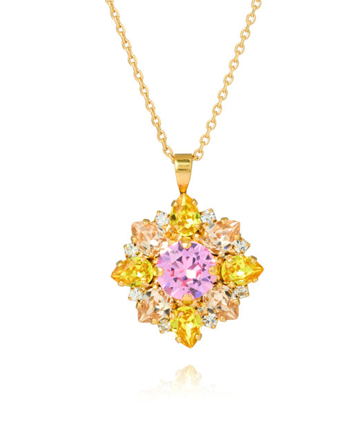 Mässinghalsband Mirala Lumiere Combo Gold