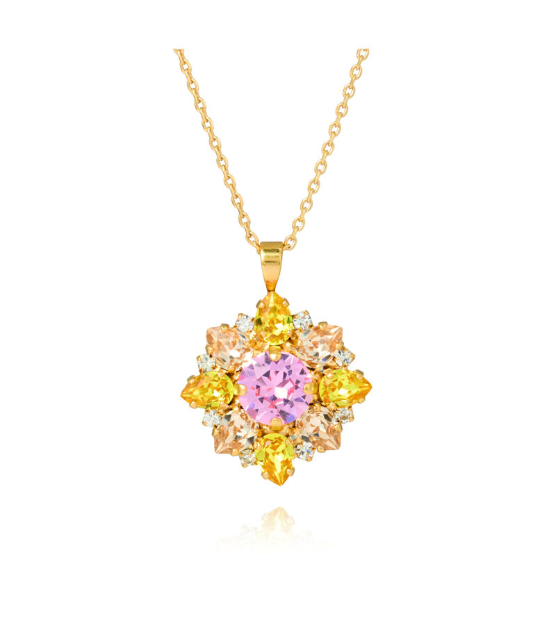 Mässinghalsband Mirala Lumiere Combo Gold