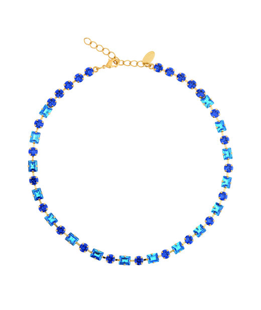 Mässingshalsband DIORA STATEMENT RECREATED BLUE COMBO Gold