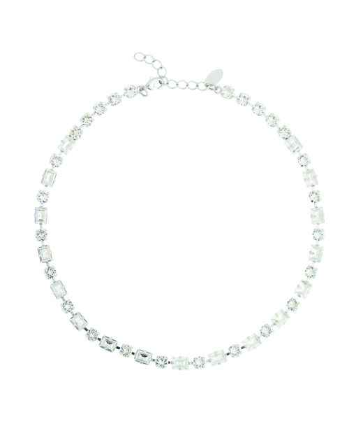 Mässingshalsband DIORA STATEMENT CRYSTAL Rhodium