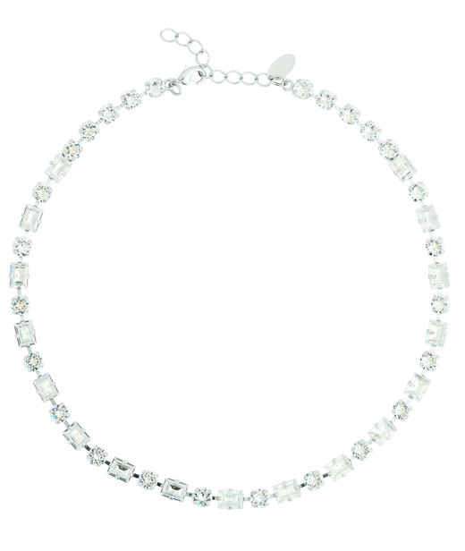 Mässingshalsband DIORA STATEMENT CRYSTAL Rhodium