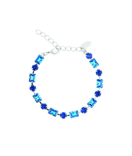 Mässingsarmband DIORA STATEMENT RECREATED BLUE COMBO Rhodium