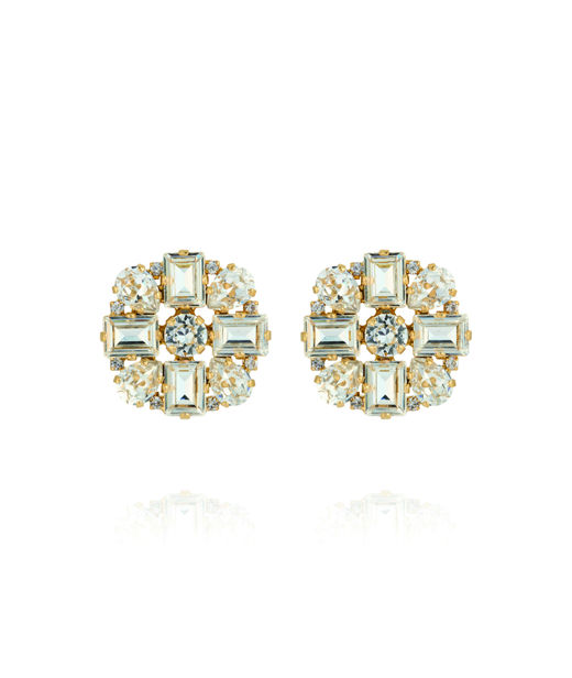Mässingsörhänge DIORA STATEMENT CRYSTAL Gold