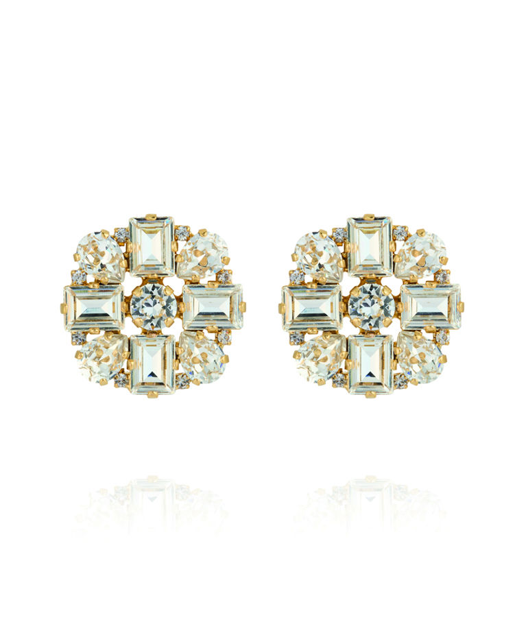 Mässingsörhänge DIORA STATEMENT CRYSTAL Gold