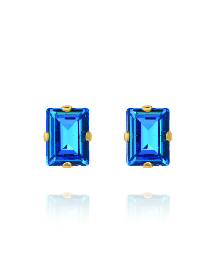 Mässingsörhänge DIORA STUD RECREATED ICEBLUE Gold