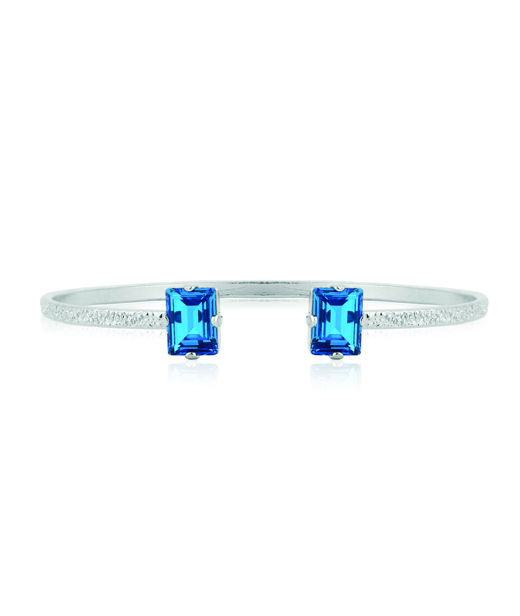 Mässingsarmband DIORA STUD RECREATED ICEBLUE Rhodium
