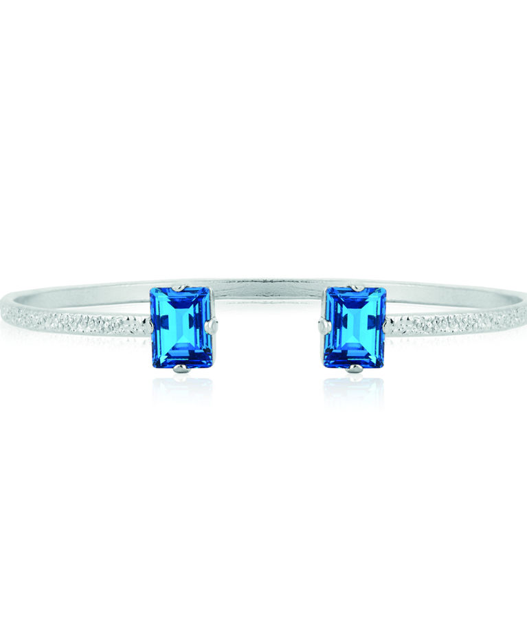 Mässingsarmband DIORA STUD RECREATED ICEBLUE Rhodium