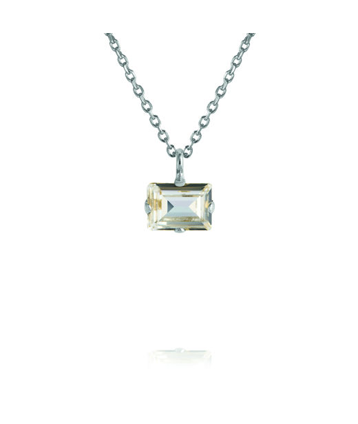Mässingshalsband DIORA STUD CRYSTAL Rhodium
