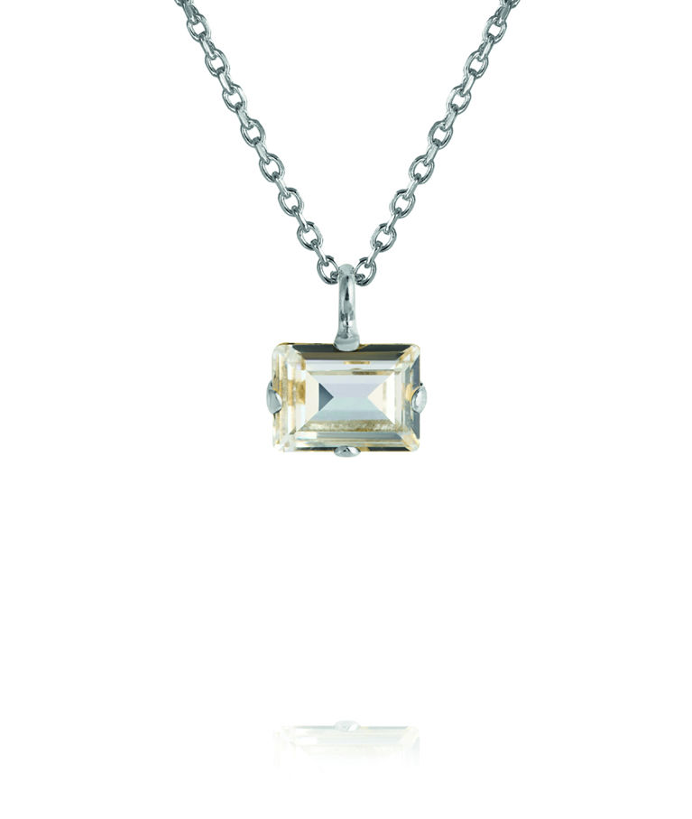 Mässingshalsband DIORA STUD CRYSTAL Rhodium