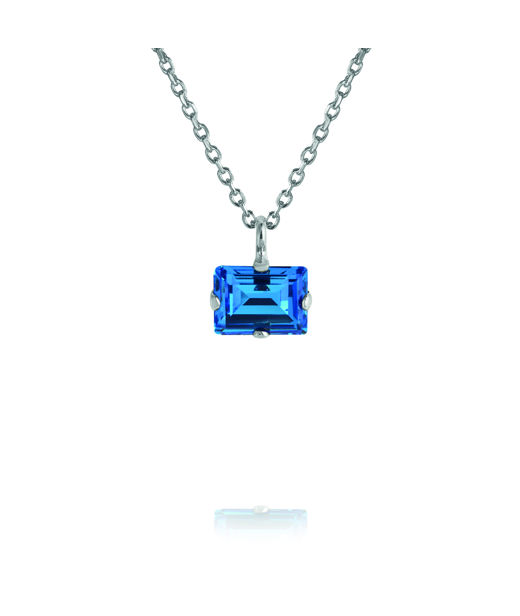 Mässingshalsband DIORA STUD RECREATED ICEBLUE Rhodium