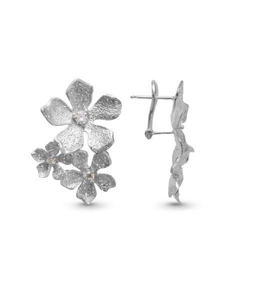 Silverörhänge Flower