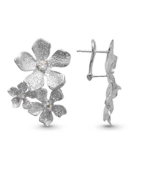 Silverörhänge Flower