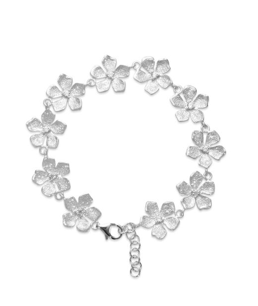 Silverarmband Flower