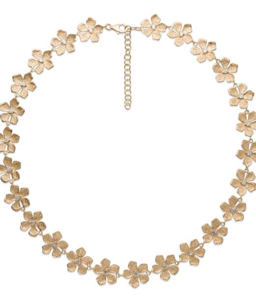 Silverhalsband Flower fg