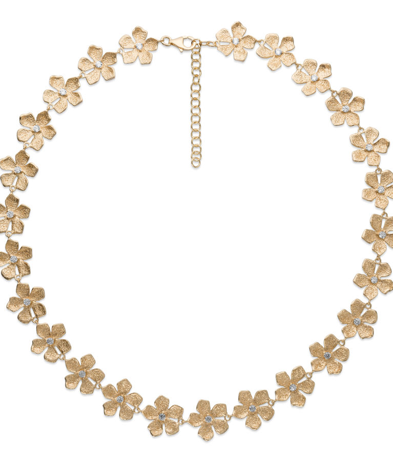 Silverhalsband Flower fg
