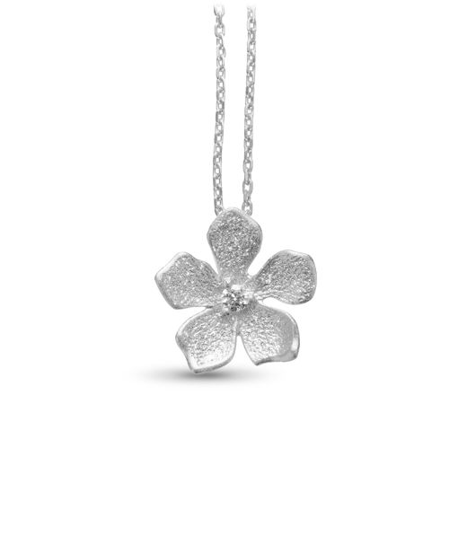 Silverhalsband Flower rod