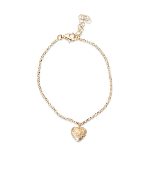 Silverarmband Stardust Heart 10mm fg