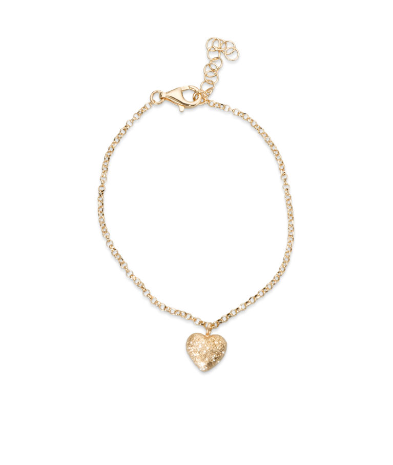Silverarmband Stardust Heart 10mm fg